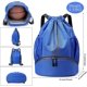 thumbnail image 3 of Blue Backpack Waterproof Drawstring Gym Bag With Shoes Compartment Y Waterproof Bag Pool Bag Sports Travel Weekend Football Bag Women Girls Men Boys S, 3 of 5