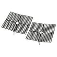 thumbnail image 1 of Uxcell 11.8" x 11.8" Square ABS Plant Grid Flowerpot Soil Protector Cover, Black 2 Pack, 1 of 1