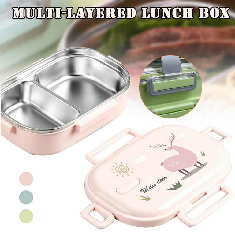 2 Tier Compartment Stainless Steel Eco-Friendly Lunch Box/Regular