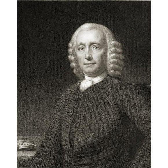 Posterazzi DPI1858634LARGE John Harrison 1693-1776 English Horologist & Inventor From The Book Gallery of Portraits Published London 1833 Poster Print, Large - 26 x 34