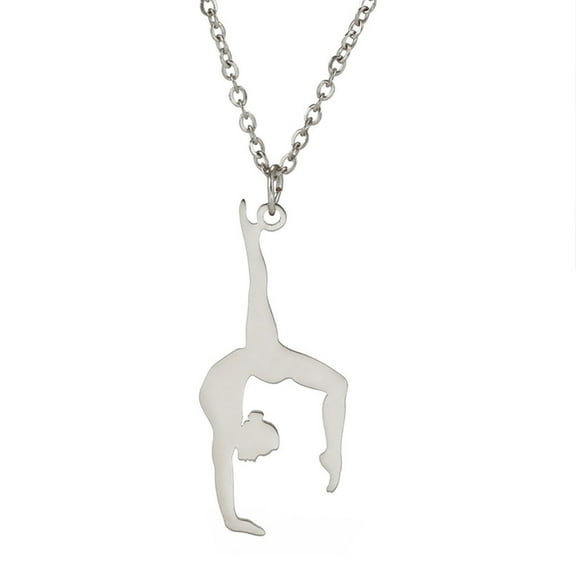 Multipurpose Women's Sturdy Stainless Steel Artistics Gymnastics Charm Necklace with Stylish Pendant for Trendy Women