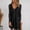 mhy# Black421, variant on LIIPEE Summer Casual Dress For Women Long Sleeve Elastic Waist Solid Color Button Down V-Neck Pleated A-Line Mini Dress Elegant Stretchy Flowy Fit Lightweight Holiday Beach Sundress,Black,XXXL