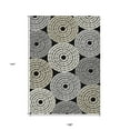 thumbnail image 3 of HomeRoots 591937 9 x 12 ft. Black, Gray & Beige Geometric Washable Indoor & Outdoor Rectangle Area Rug, 3 of 5