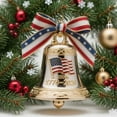 thumbnail image 4 of 1776-2026 United States 250th Anniversary Bell Ornament, Handmade Metal Christmas Bell Ornament for Tree or Garden with Commemorative Detailing for Collectors and Patriotic (Blue Red), 4 of 7