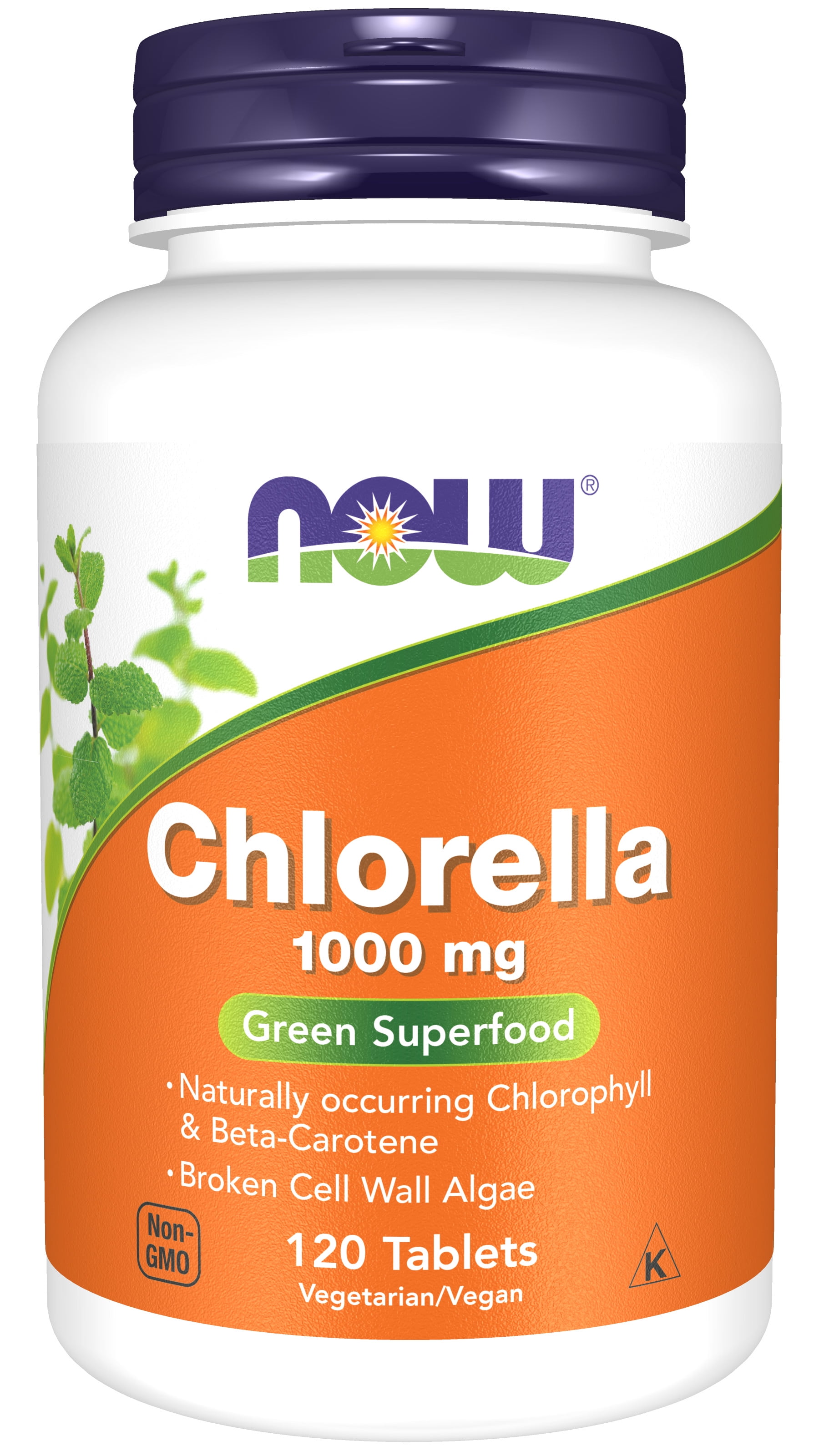 NOW Supplements, Chlorella 1000 mg with naturally occurring Chlorophyll