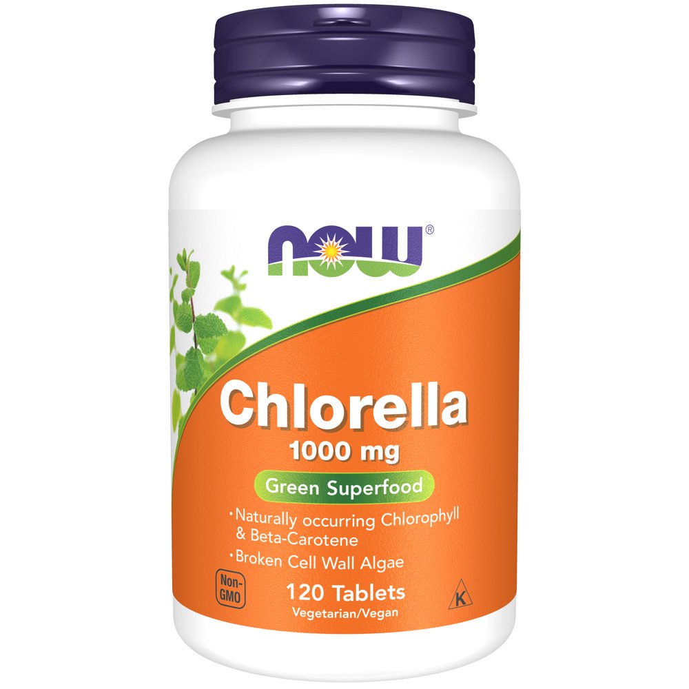 NOW Supplements, Chlorella 1000 mg with naturally occurring Chlorophyll