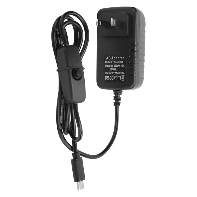 Type-C Power Adapter, 1 Meter Cord Power Supply for 4B Convenient for Charger Power Adapter US Plug,EU Plug,UK Plug,AU Plug