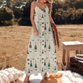 thumbnail image 3 of Sommelier Sleeveless Suspender Dress Summer Fashion Casual Long Dress, 3 of 9