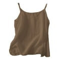 thumbnail image 5 of frariair Linen Tops for Women Cotton Camisole Spaghetti Strap Loose Fit Tank Top Summer Casual Sleeveless Shirts Khaki, 5 of 7