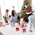thumbnail image 4 of Adorno navideño de Papá Noel Figura navideña de Papá Noel de pie Muñeco de Papá Noel de pie de plástico Figura decorativa navideña realista de Papá Noel, 4 of 4