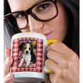 thumbnail image 2 of 3drose, Puppy Picnic, 11oz Two-tone Yellow Mug, 2 of 6