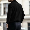 thumbnail image 4 of Breeze Polo Shirts for Men Long Sleeve Belly Collared Textured Shirt | Stretchy quick dry golf casual cool tops, button down wearbreeze mens polo Black 6XL, 4 of 6