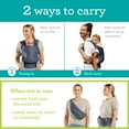 thumbnail image 6 of Infantino Fold & Go 2-in-1 Lightweight Carrier - Perfect for Quick Outings with Babies and Toddlers 12-40lbs, Gray, 6 of 13
