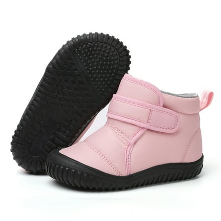 Toddler Snow Boots Outdoor Non-Slip Girls Winter Boots Kids Hiking Shoes Ankle Booties for Boys