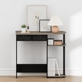 thumbnail image 4 of Furinno JAYA 32-Inch 2 Fabric Drawers Open Shelves Console Table. French Oak, 4 of 4