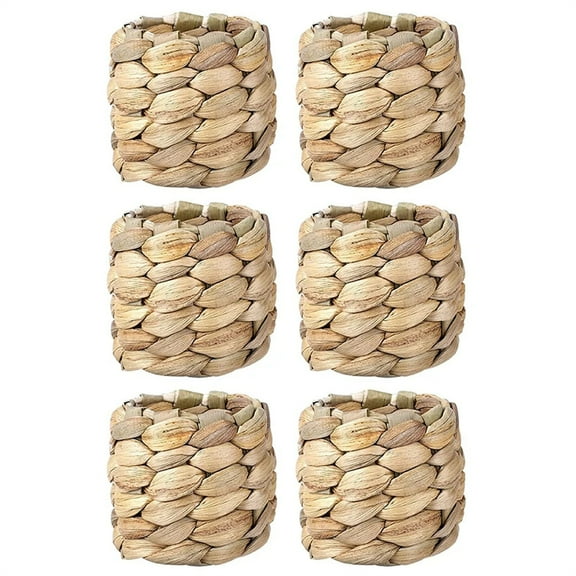 Woven Napkin Ring, Farmhouse Napkin Rings,Water Hyacinth Napkin Rings, Farmhouse Napkin Rings, Spring Napkin Rings, Napkin Holder Set of 6