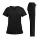 thumbnail image 2 of Conjunto de uniforme de limpieza para mujer, ropa de trabajo de enfermería con cuello en V para tienda de mascotas, salón de, 2 of 8