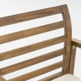 thumbnail image 5 of GDF Studio Abraham Outdoor Acacia Wood Club Chairs with Cushion, Set of 2, Natural and Cream, 5 of 7