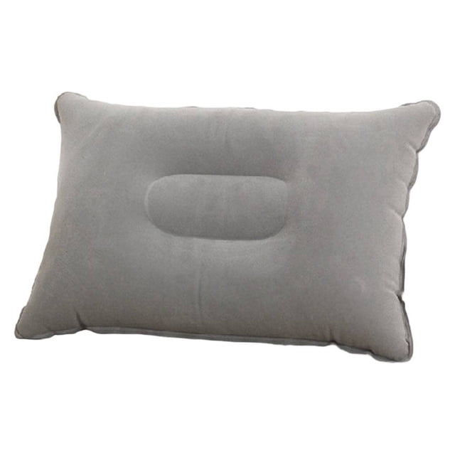 Yimiti Ultralight Inflatable Pillow: Soft Pvc Travel Cushion For Camping & Office--Grey