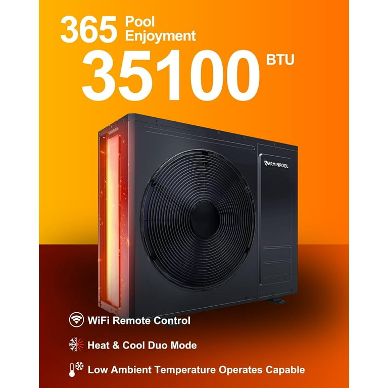 VARMINPOOL Up to 10,000 Gallons 240V Pool Heater for Above Ground