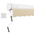 thumbnail image 3 of Awntech 10 Ft Key West Right Motorized Heavy Duty Patio Retractable Awning with Cassette (120in x 9.38in x 96in), Tan, 3 of 7