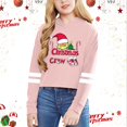 thumbnail image 4 of HXWCHs Cute girls' printed sweatshirts popular Girls Graphic Letter Print Hooded Pullover Long Sleeve Casual Soft Sweatshirt top Pink 13-14 Years, 4 of 5