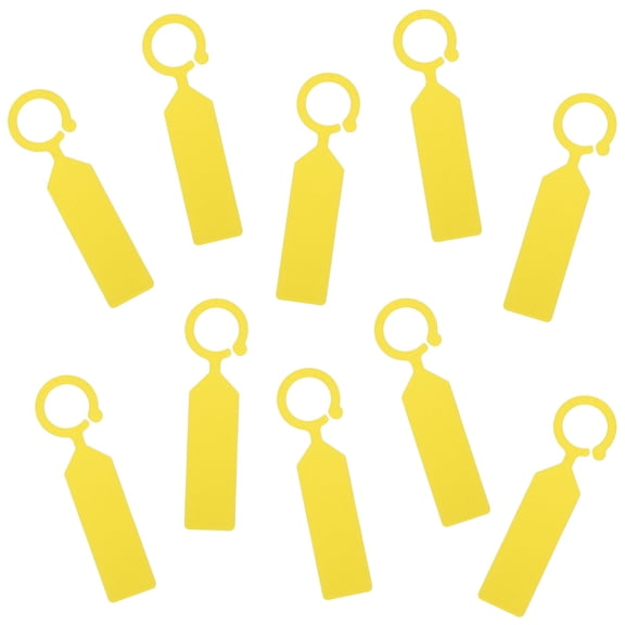 Uxcell Waterproof Plastic Plant Labels, 100 Pcs 4.3 Inch Plant Hanging Labels, Color Hanging Plant Markers for Indoor Plants,Outdoor,Garden and Greenhouse (Yellow)