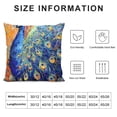 thumbnail image 5 of Orinice Peacock Graphic Decorative Cotton Linen Throw Pillow Cover for Home Sofa Car Bedroom, High-Quality 1PC 22x22in, 5 of 5