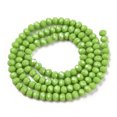 thumbnail image 2 of 10strands Electroplate Glass Beads Strands Pearl Luster Plated,Rondelle Yellow Green 6x5mm Hole: 1mm about 80~85pcs/strand 38~40cm, 2 of 3