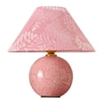 thumbnail image 2 of Deyidn Pink Crackle Glaze Ceramic Table Lamp with Linen Shade, 11.81", Farmhouse Style Decorative Lighting, 2 of 14