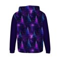 thumbnail image 5 of Sudadera con capucha para hombre, estilo casual, con cuello redondo, estampado de árbol de Navidad, manga larga, blusa de poliéster, 5 of 5