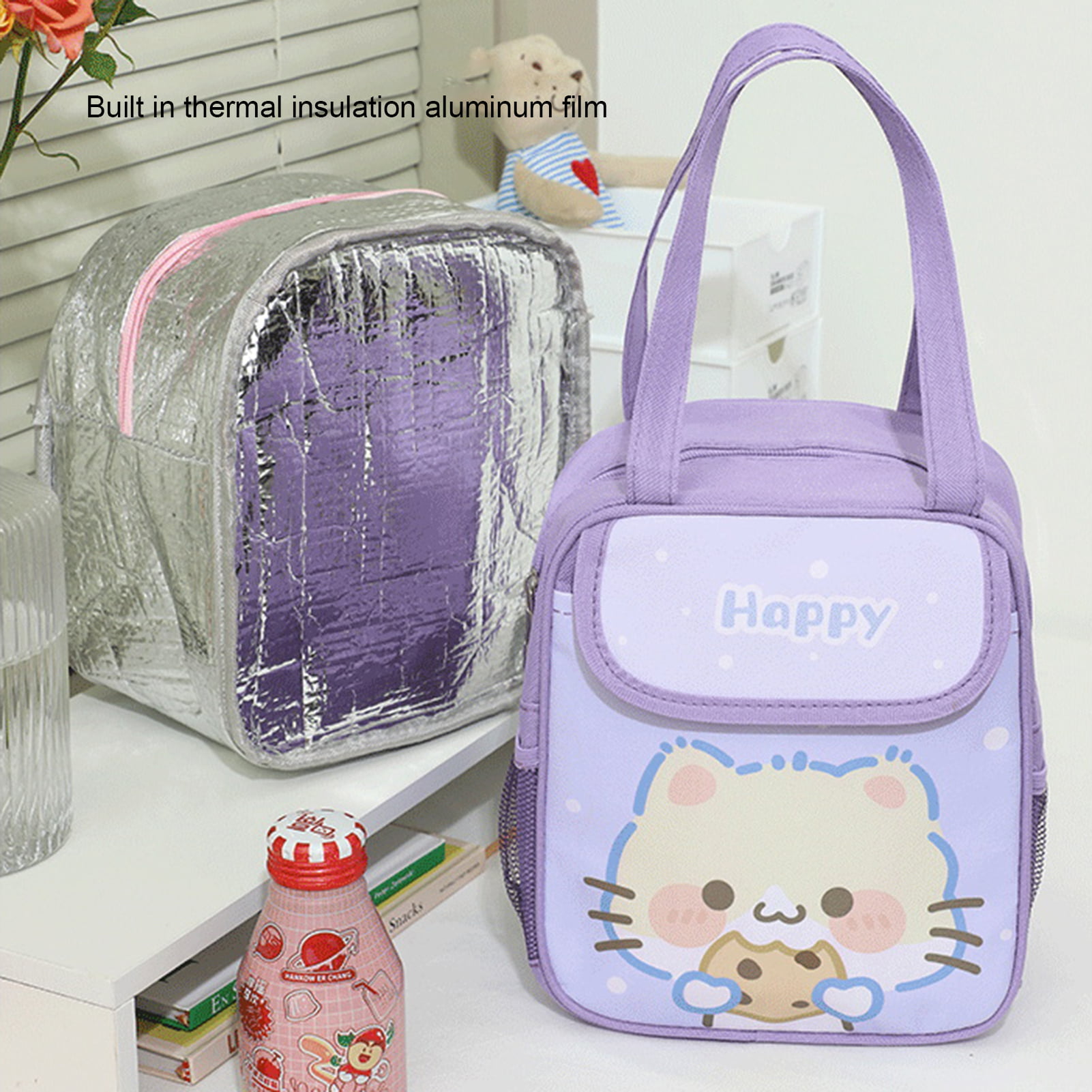 Stethoscope Heart Pattern Resuable Lunch Box Cartoon Nurse Nursing Thermal  Cooler Food Insulated Lunch Bag Kids School Children