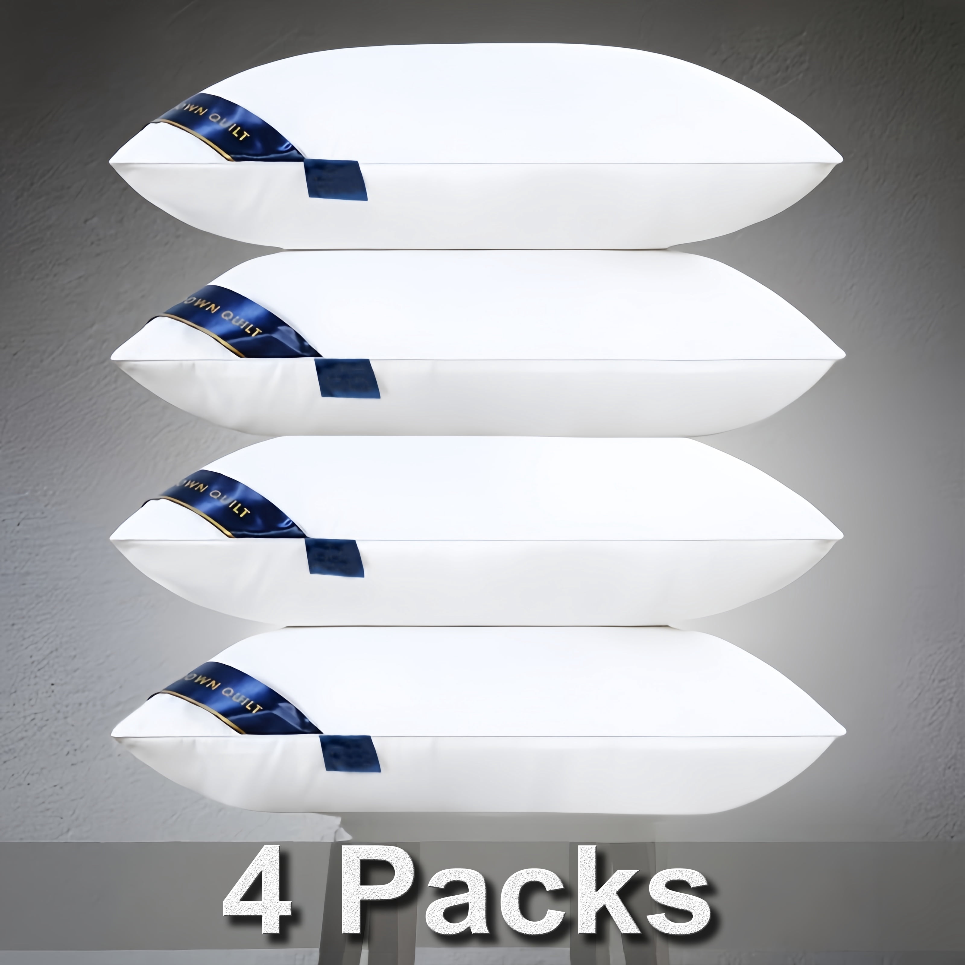 Standard Size Bed Pillows for Adult,4 Pack Great Support Pillows for Side,Stomach and Back Sleepers, Luxury Soft Supportive Plush Pillows Alternative to Down Pillows 17 x 27 inches