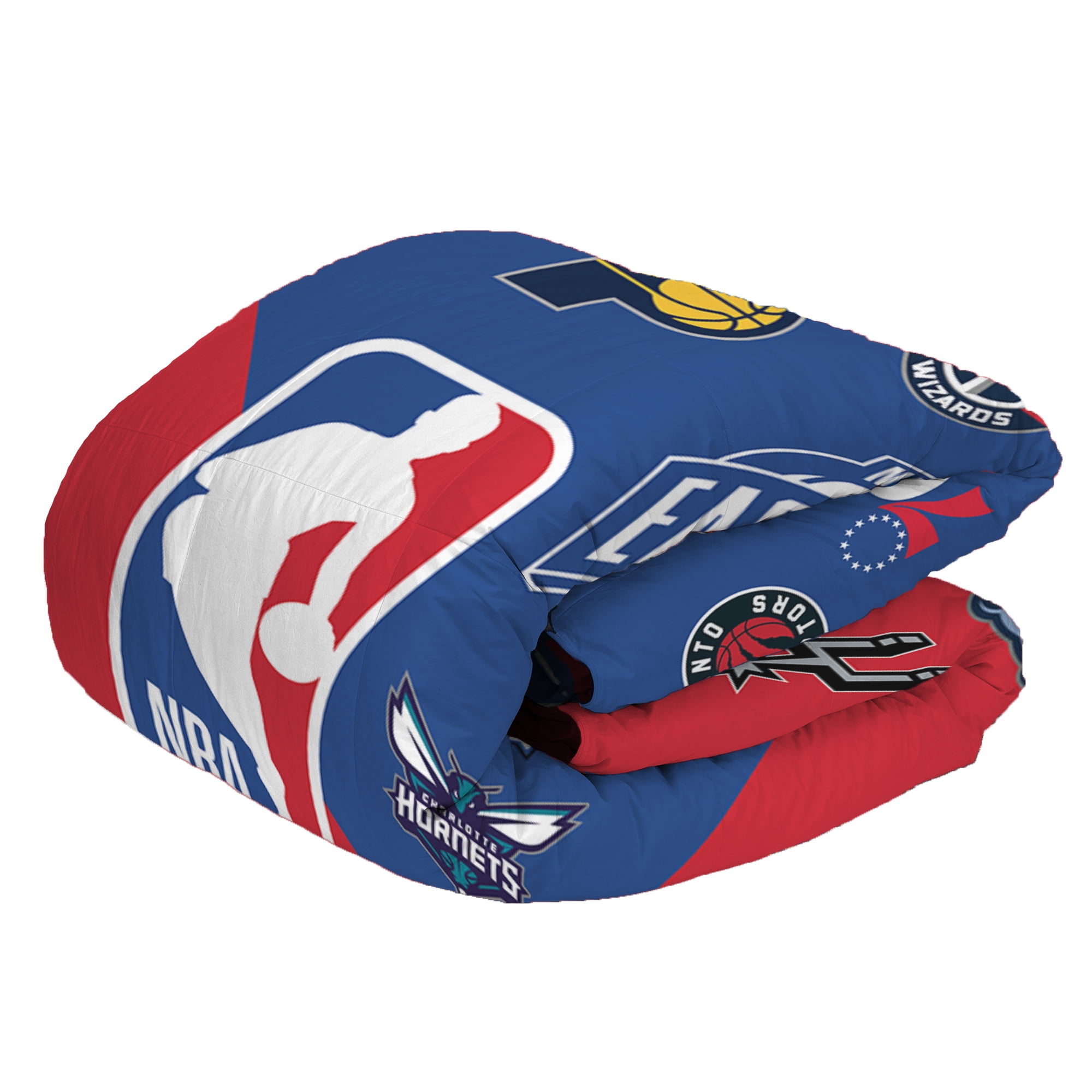 NBA Multi Team E W Split Twin/Full Comforter Set with Pillowcase