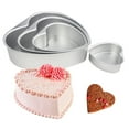 thumbnail image 2 of Professional Heart-Shaped Chiffon Cake Pan Set with Removable Bottoms - 4 Sizes (4/6/8/10 Inch) for Valentine's Day Baking, Birthday Parties & Family Celebrations, Ideal Home Baking Gift, 2 of 4