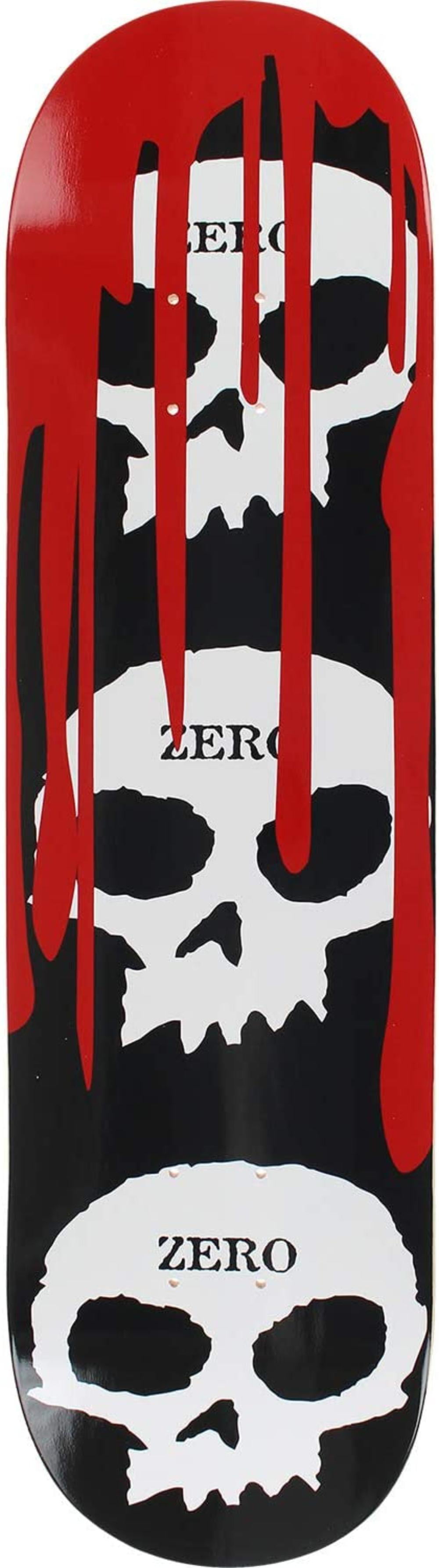 Zero Skateboard Deck 3 Skulls with Blood 8.25" 