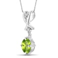 thumbnail image 2 of JewelersClub 3/4 Carat T.G.W. Peridot And White Diamond Accent Sterling Silver Pendant, 18", 2 of 4