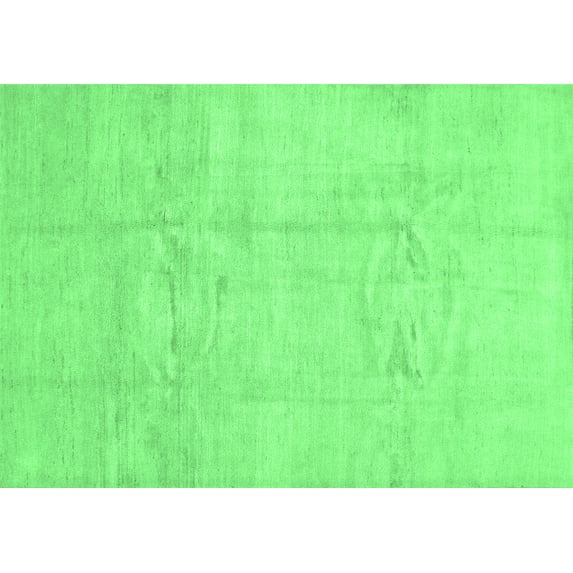 Ahgly Company Indoor Rectangle Solid Emerald Green Modern Area Rugs, 3' x 5'