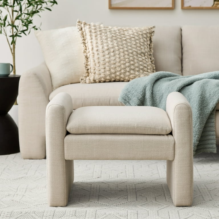 Better Homes & Gardens Emerson Ottoman, Cream photo 1