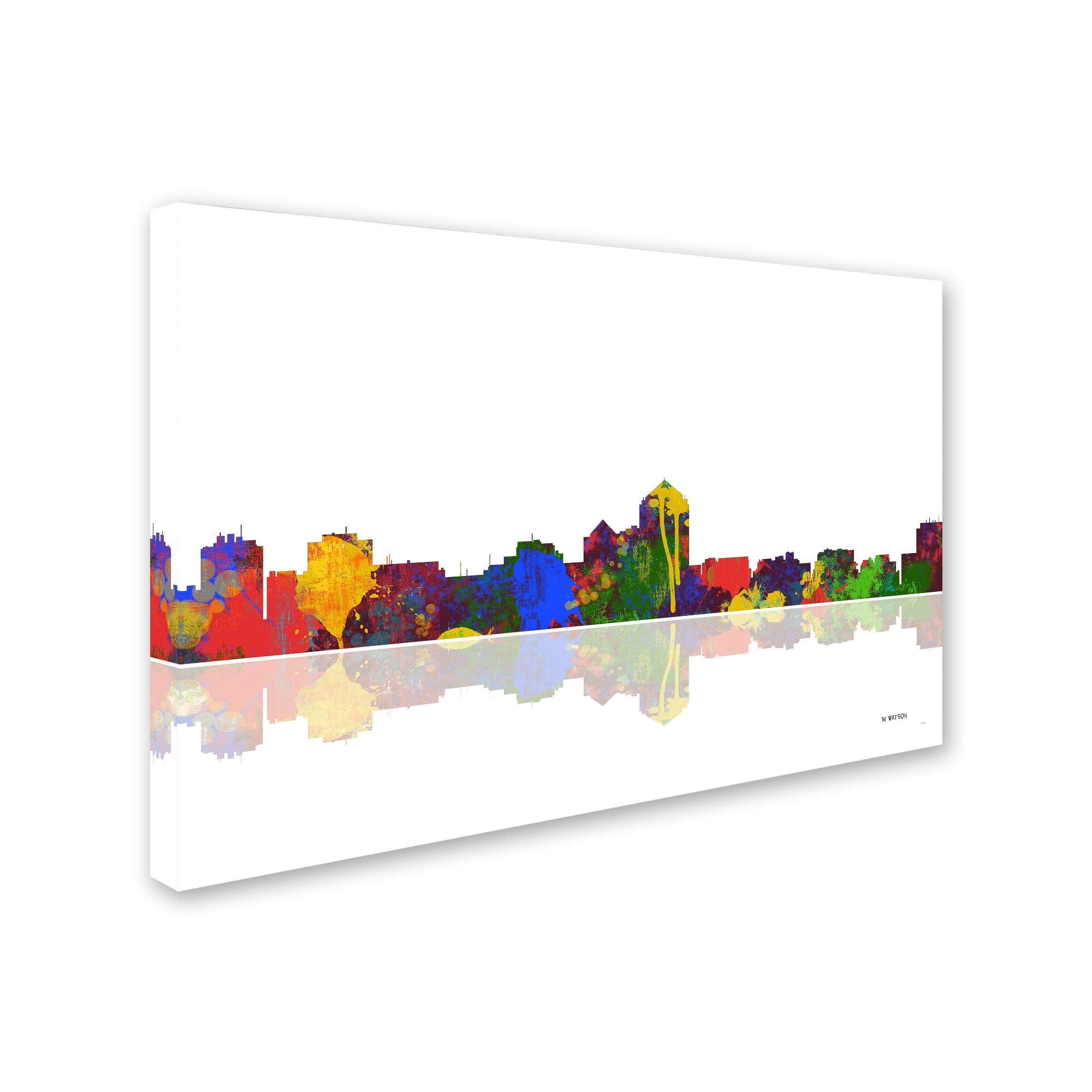 Trademark Fine Art "Albuquerque, New Mexico Skyline" Canvas Art by Marlene Watson