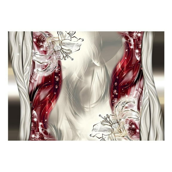 Tiptophomedecor Peel and Stick Floral Wallpaper Wall Mural - Tango Of Colours - Removable Wall Decals