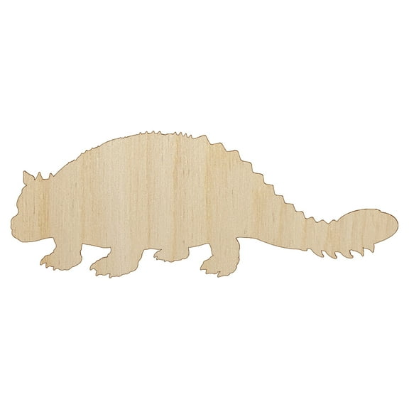Ankylosaurus Dinosaur Solid Wood Shape Unfinished Piece Cutout Craft DIY Projects - 4.70 Inch Size - 1/8 Inch Thick