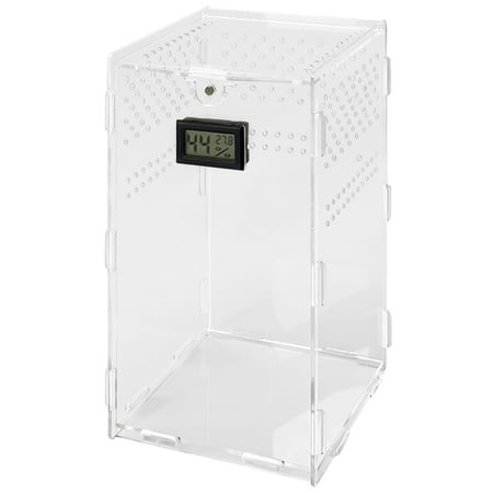 BELOWSYALER Breeding Case Reptiles Clear Feeding Box Good Ventilation Acrylic Habitat for Centipedes Spiders Snake