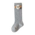 thumbnail image 4 of Cozy Kids Crew Socks with Adorable Bear Design, Soft Warm Wool Thermal Socks for Toddlers Boys Girls, Thick Long Winter Boot Socks, 6 Pairs, 4 of 7