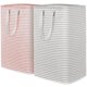 thumbnail image 1 of Cesto de ropa Lifewit, grande, plegable, 80 L, paquete de 2, gris y rosa, 1 of 9