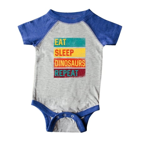 

Inktastic Eat Sleep Dinosaurs Repeat Gift Baby Boy or Baby Girl Bodysuit