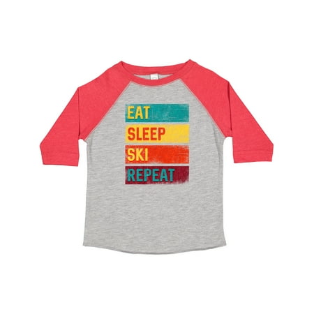 

Inktastic Skiing Eat Sleep Ski Repeat Boys or Girls Toddler T-Shirt