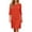 X113 Orange, variant on Bysome Women Dress Solid Color 3/4 Sleeve Crew Neck Loose Fit Dresses Summer Cozy Soft Women Dresses Size L Black