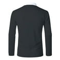 thumbnail image 4 of TAIAOJING Mens Long Sleeve Polo Shirts Casual Soild Zipper Top Turn Down Collar Top Fashion Casual Blouse Tops, 4 of 5