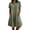 Army Green, variant on Women's Summer Casual Shirt Dresses Short Sleeve Button Down Collared A-Line Dresses Loose Fit with Pockets